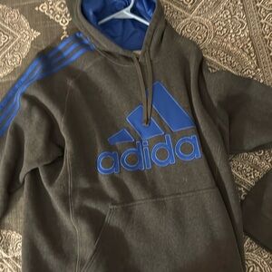 Xl cotton blue and gray Adidas hoddie